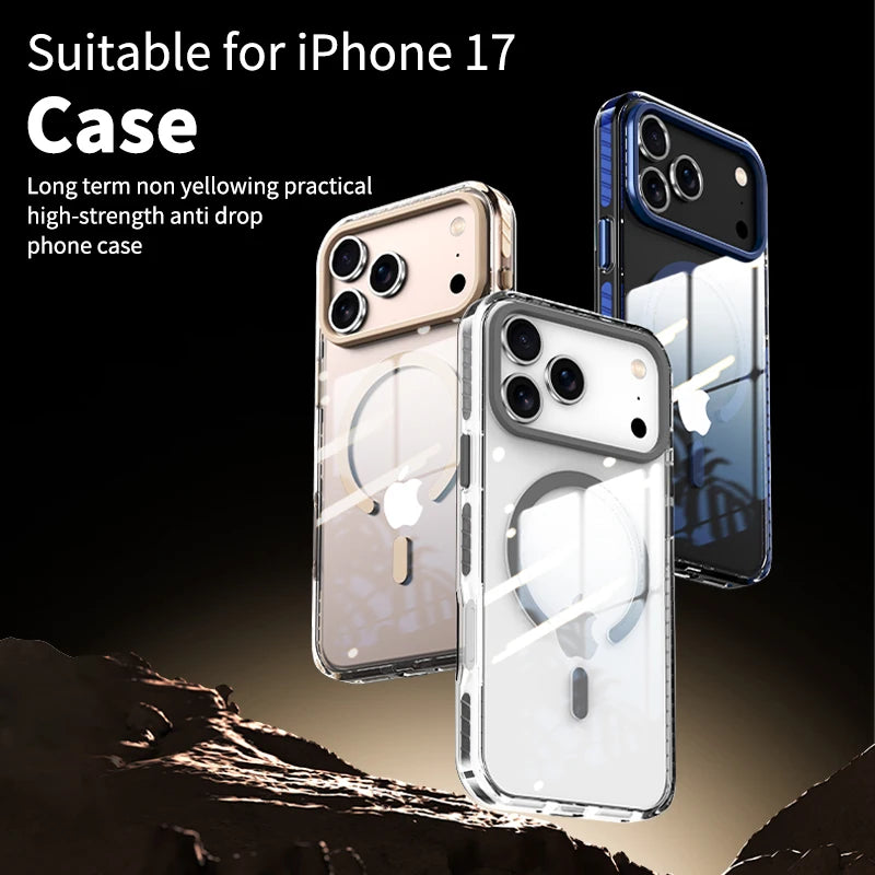 VOLTSHIELD ClearMag Case – MagSafe Hülle, kompatibel mit iPhone 17 / 17 Pro / 17 Pro Max