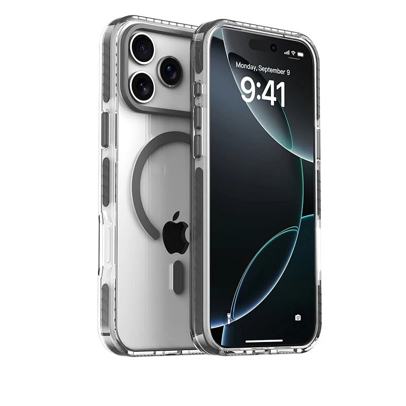 VOLTSHIELD ClearMag Case – MagSafe Hülle, kompatibel mit iPhone 17 / 17 Pro / 17 Pro Max